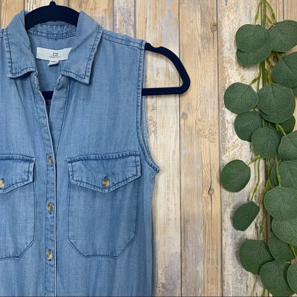 Thread & Supply Chambray Sleeveless Jumpsuit - Picture 4 of 7